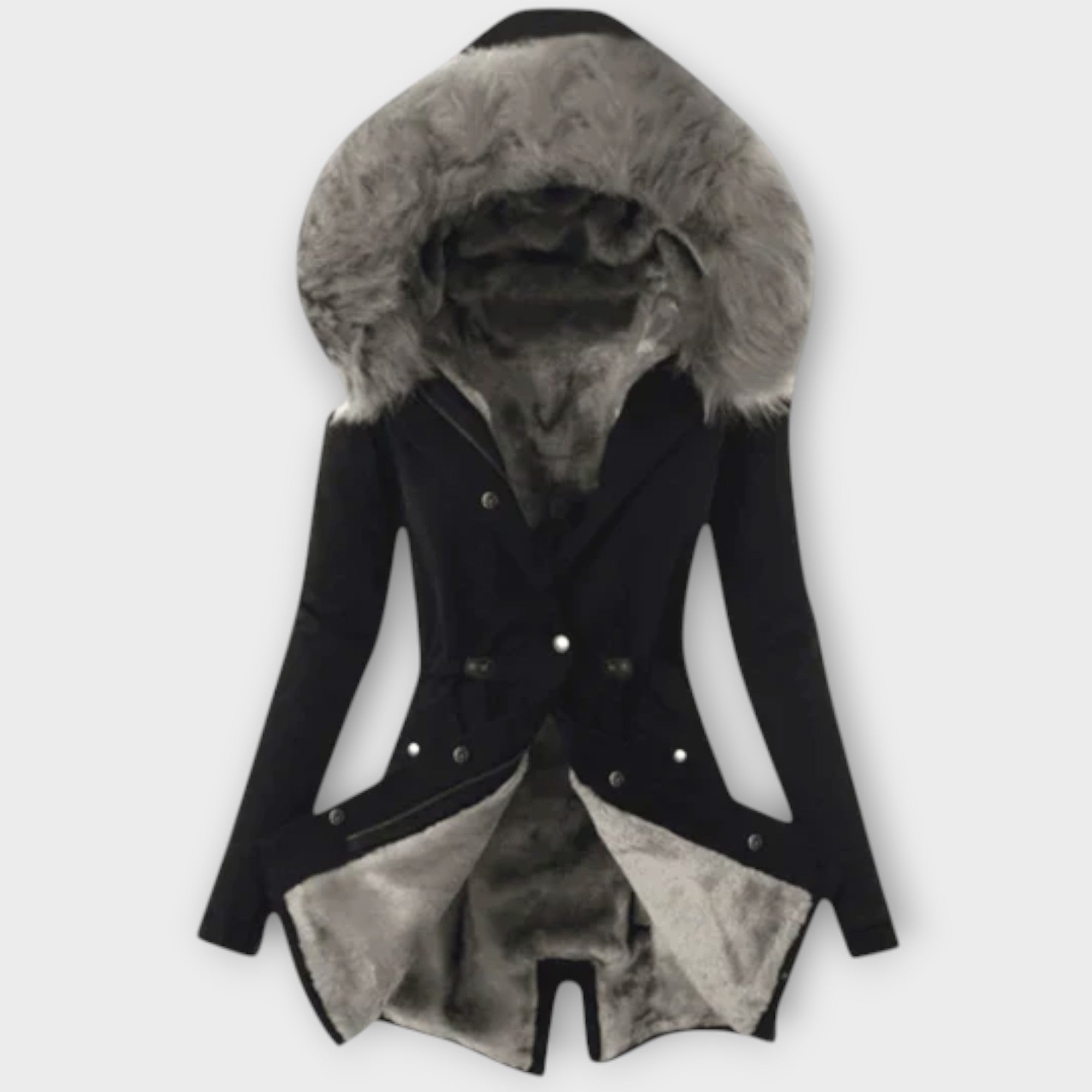 Celine™ | Chic winter jacket with fur trim for ultimate warmth and style