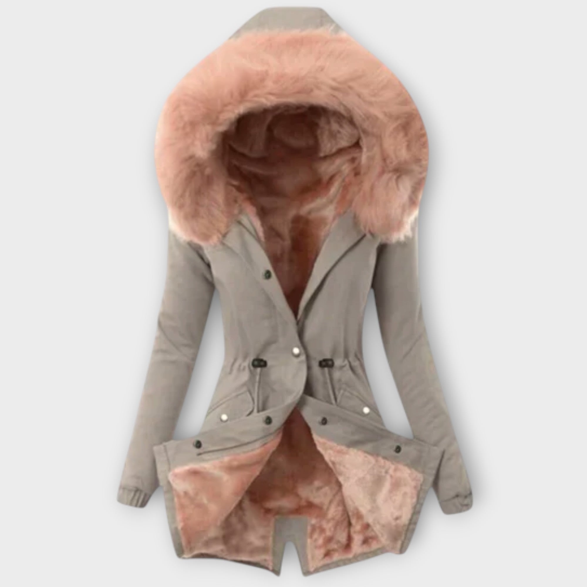 Celine™ | Chic winter jacket with fur trim for ultimate warmth and style
