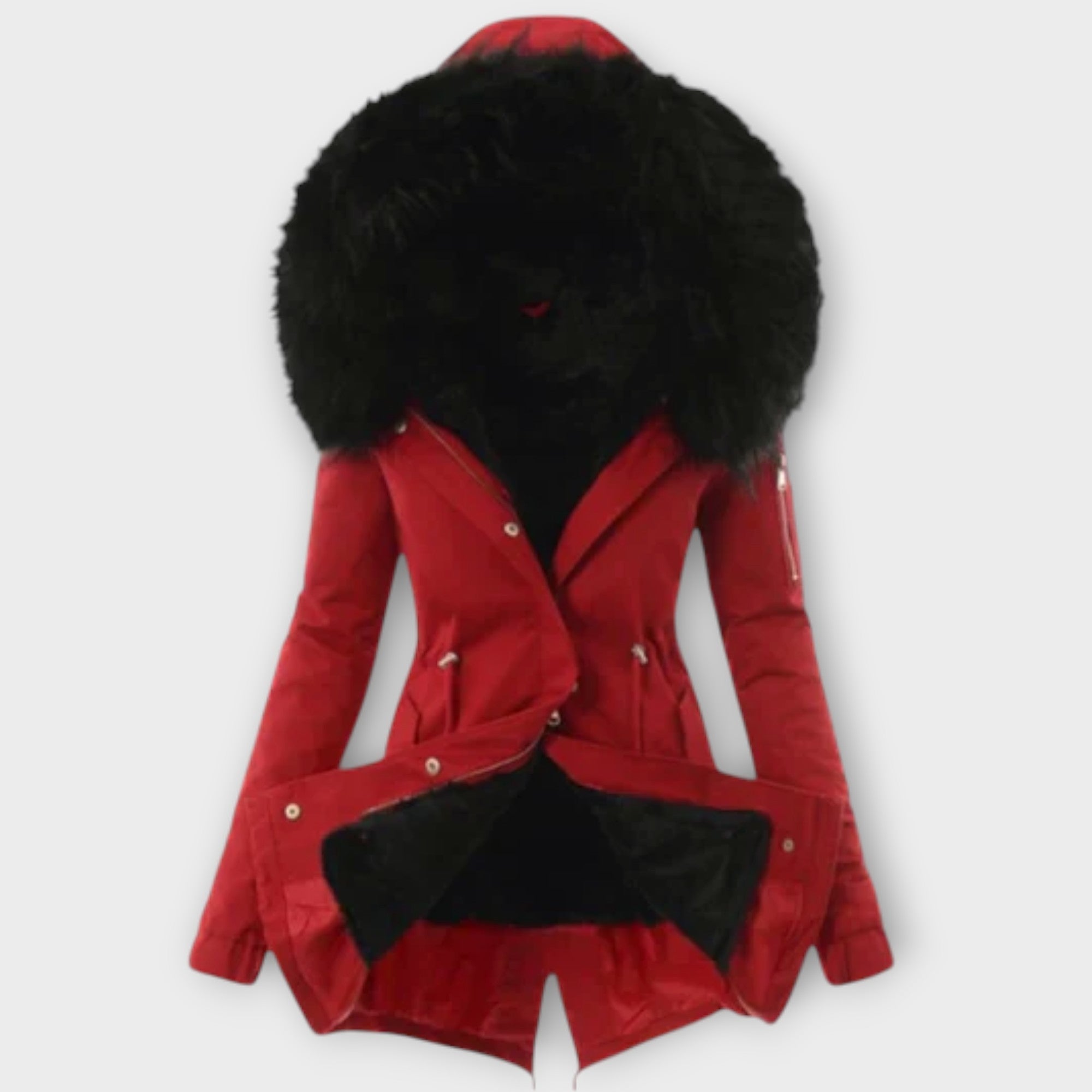 Celine™ | Chic winter jacket with fur trim for ultimate warmth and style