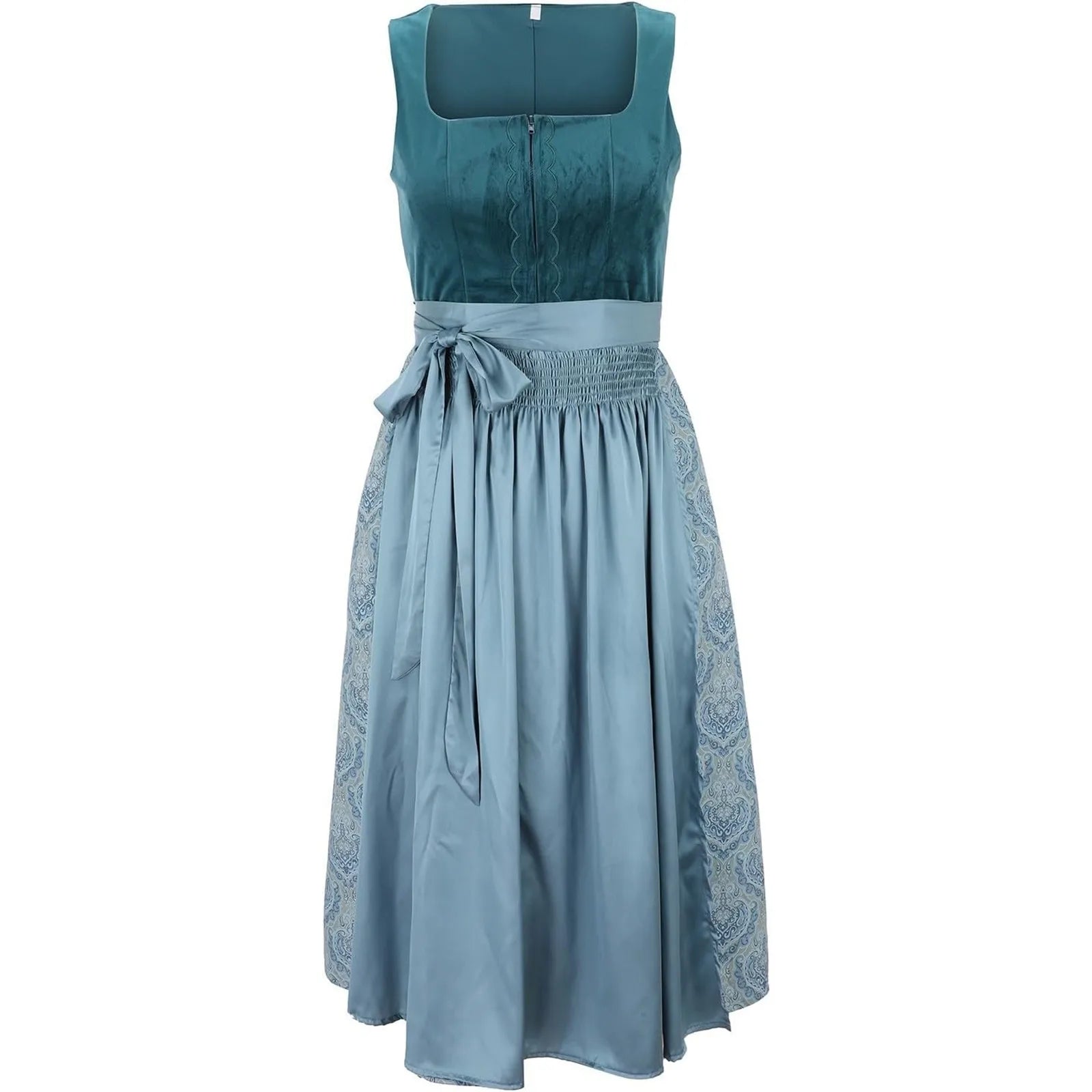 Stylish Women's Oktoberfest Dirndl with Vintage Lacing and Charming Apron Design