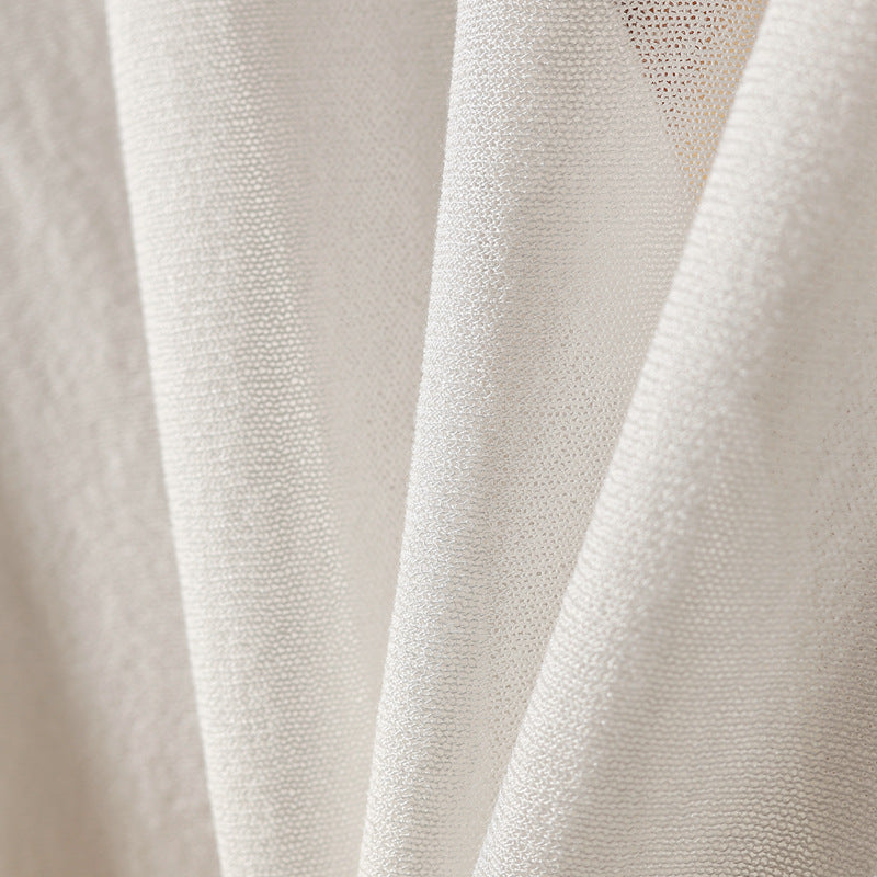 Women's Silk Blend Button-Up Shirt with Flowy Draped Design