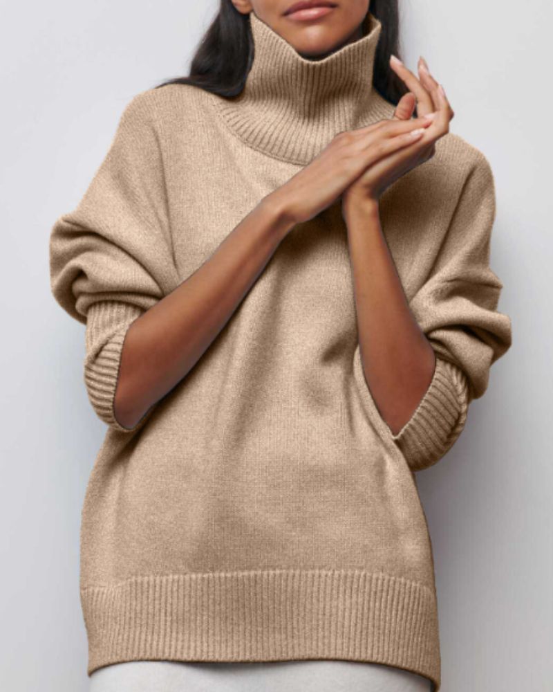 Women's Rib-Knit Turtleneck Sweater