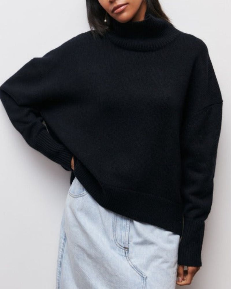 Women's Rib-Knit Turtleneck Sweater