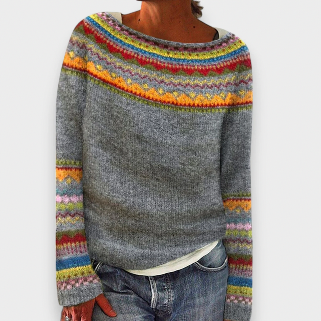 Women Winter Sweater Retro-Inspired Knit with Structured Fit