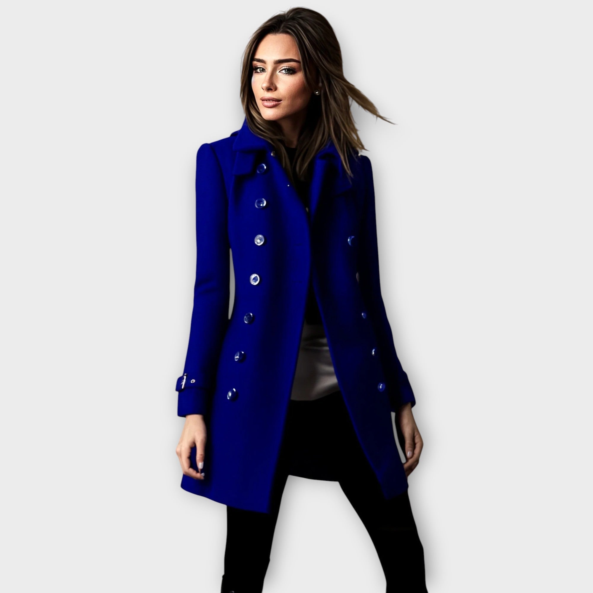 Linda™ | Stylish duffle coat with double button placket for an elegant look