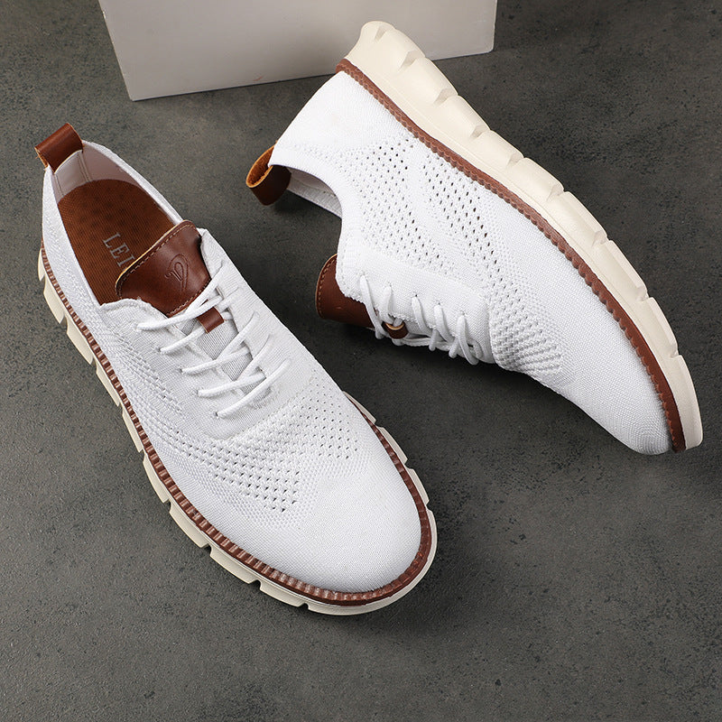 Men Knit Sneakers with Flexible Uppers and Anti-Slip Soles