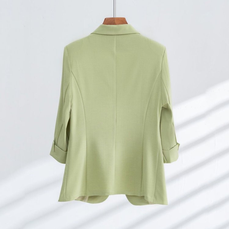 Women Tailored Blazer and Trousers Two-Piece Set in Polished Cotton Blend