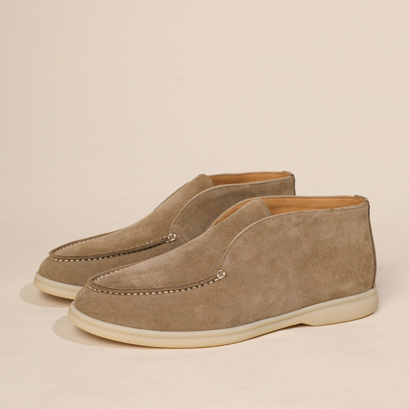 Men Suede Ankle Boots Lightweight Cushioned Insoles