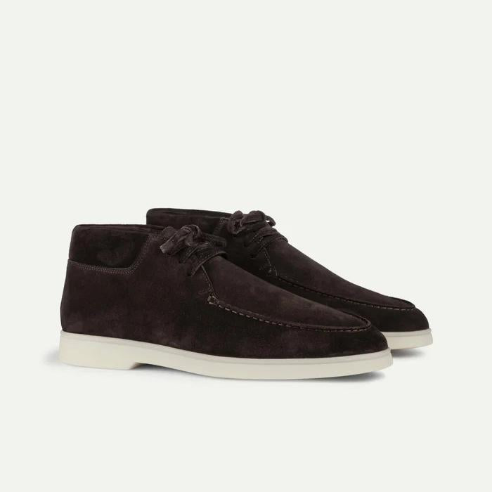 Men Suede Slip-On Shoes with Cushioned Insole