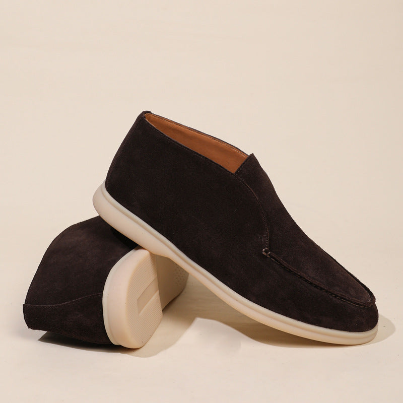 Men Suede Ankle Boots Lightweight Cushioned Insoles