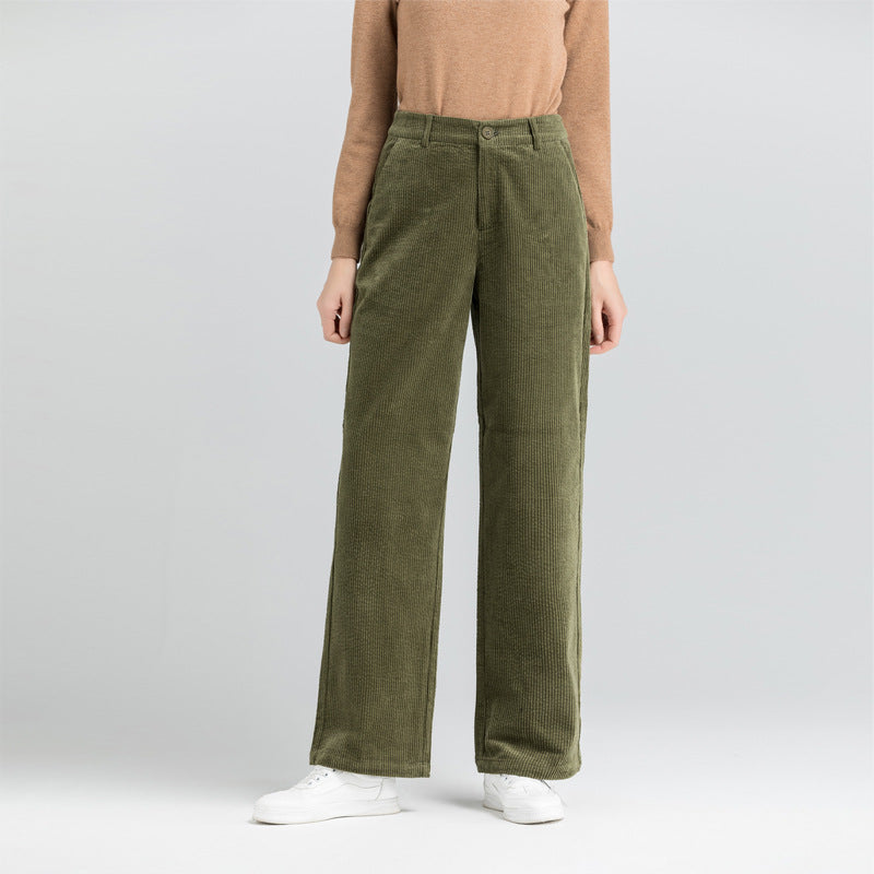 Women's Corduroy Wide-Leg Trousers