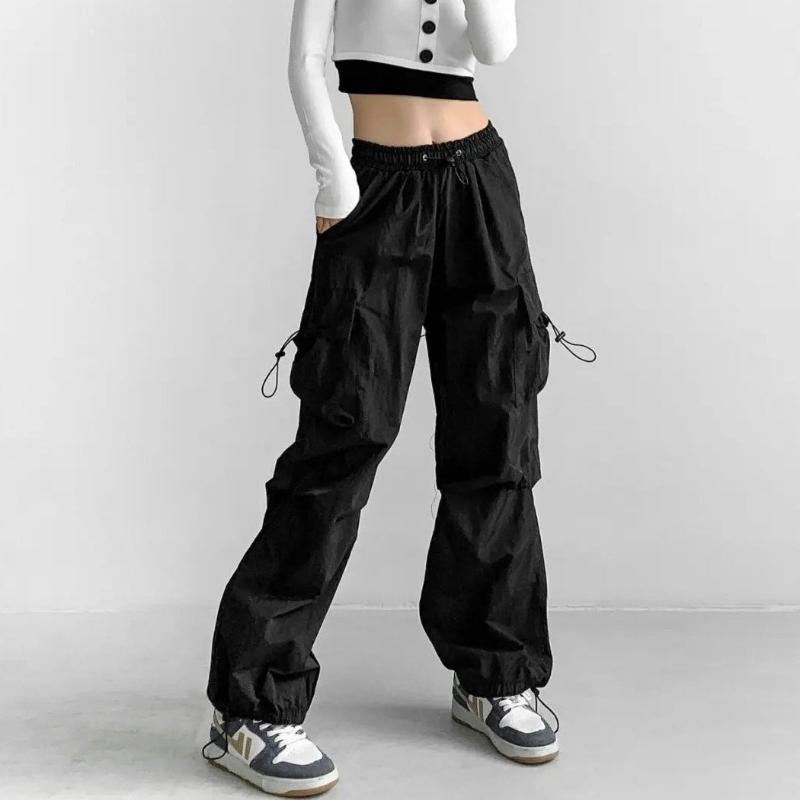Women Cargo Joggers with Adjustable Waist and Ankle Cuffs