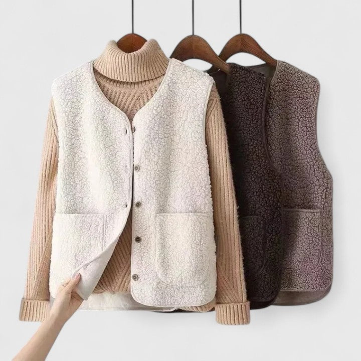 Women's Crew Neck Knit Vest for Layering