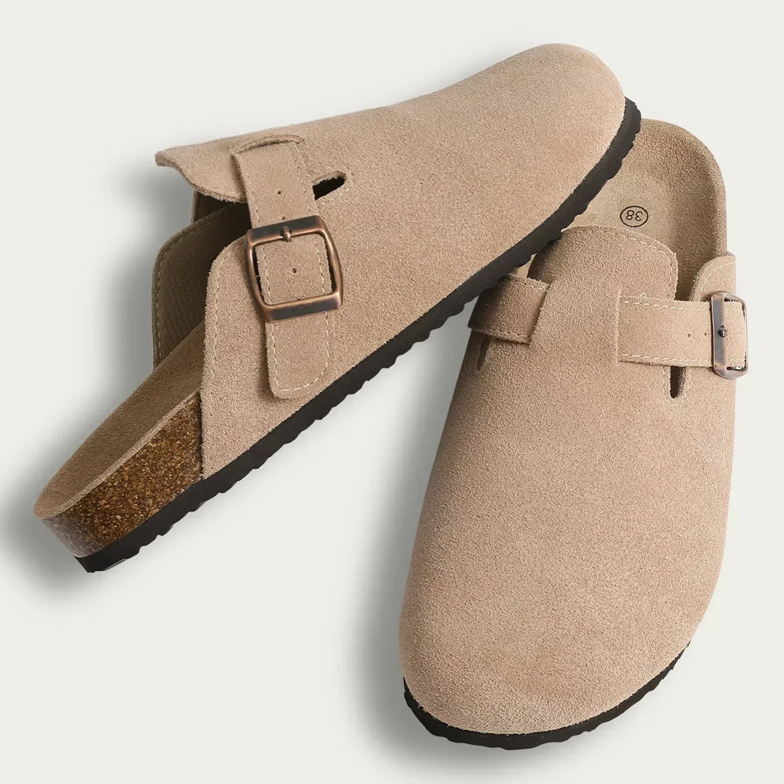 Women Summer Sandals with Contoured Footbed and Adjustable Buckle