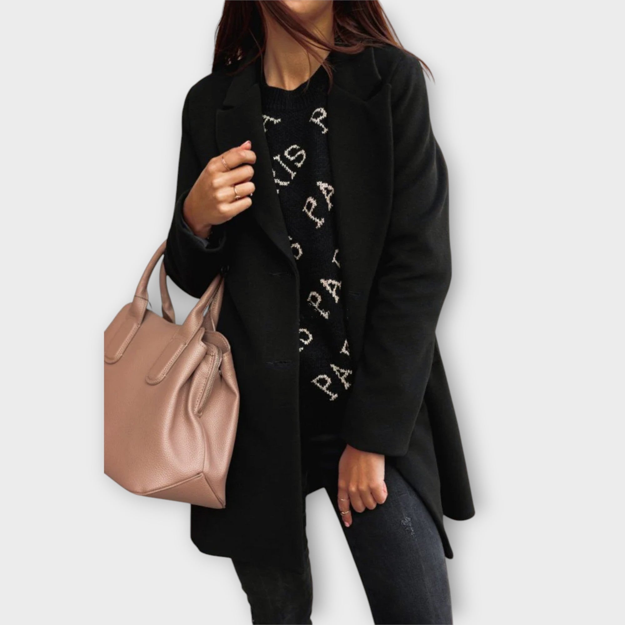 Elegant Women's Coat Teresa™ with Fashionable Notch Collar for Timeless Style