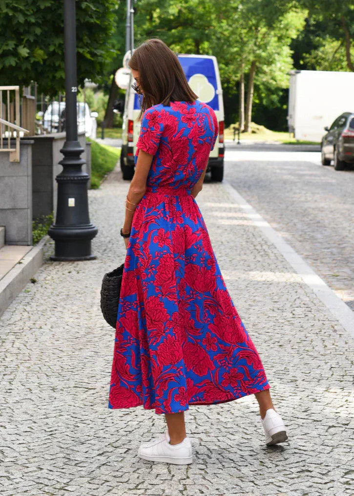 Liora™ | Airy Summer Dress with V-Neck and Flattering Fit