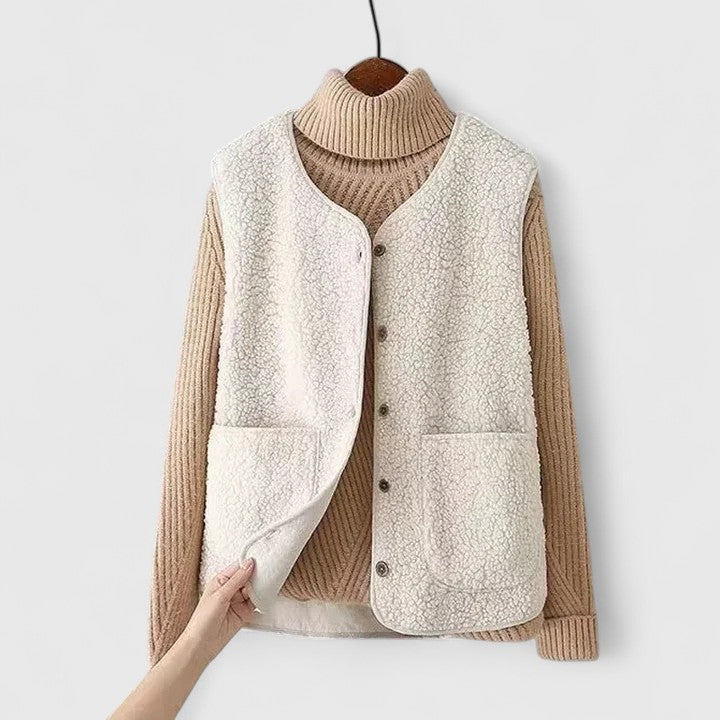 Women's Crew Neck Knit Vest for Layering