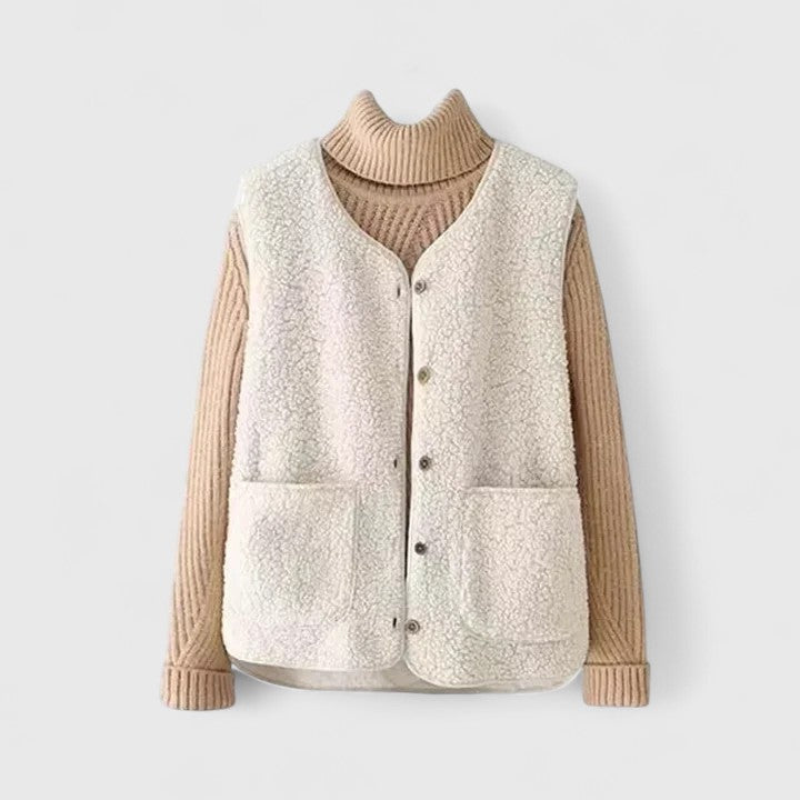 Women's Crew Neck Knit Vest for Layering