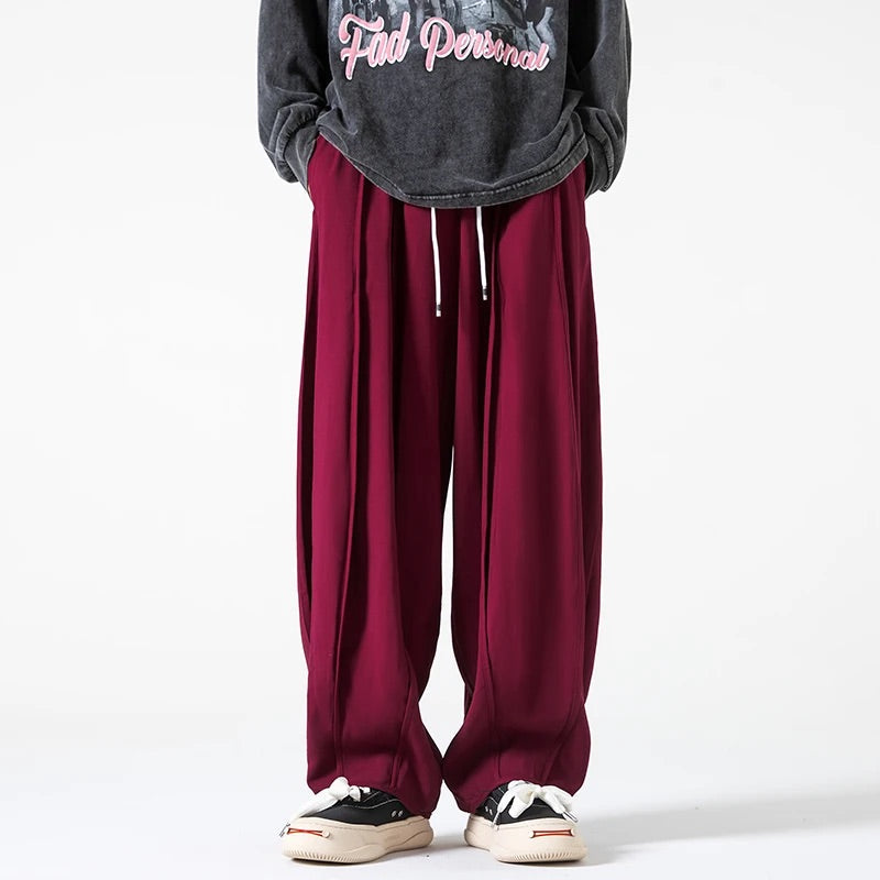 Men's Drawstring Waist Relaxed-Fit Parachute Pants