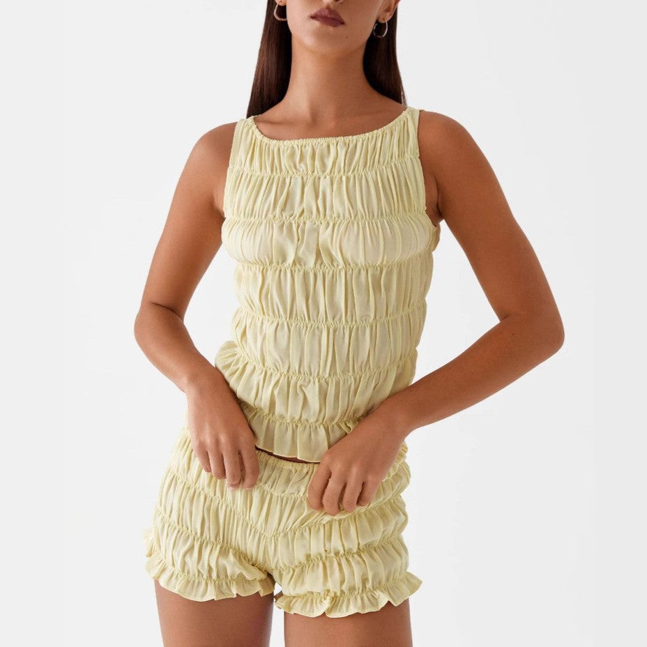 Women's Summer Two-Piece Set with Floral Design and Flowy Fit