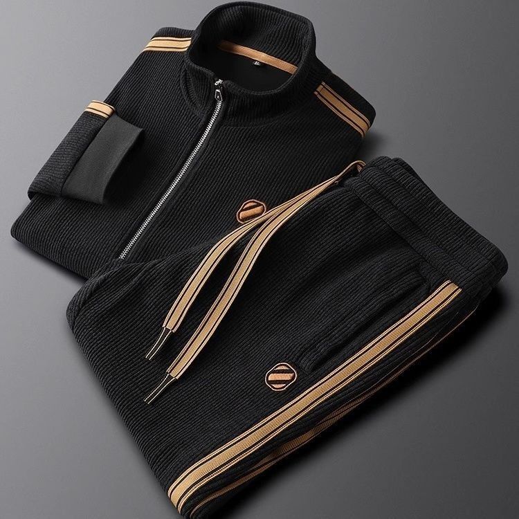 Men's Wide-Wale Corduroy Full-Zip Jacket and Drawstring Waist Pants Set