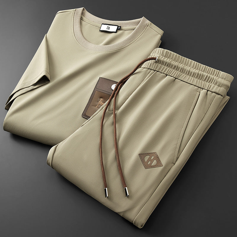 Men's Performance Tracksuit with Lightweight Tailored Shirt and Stretchy Sweatpants