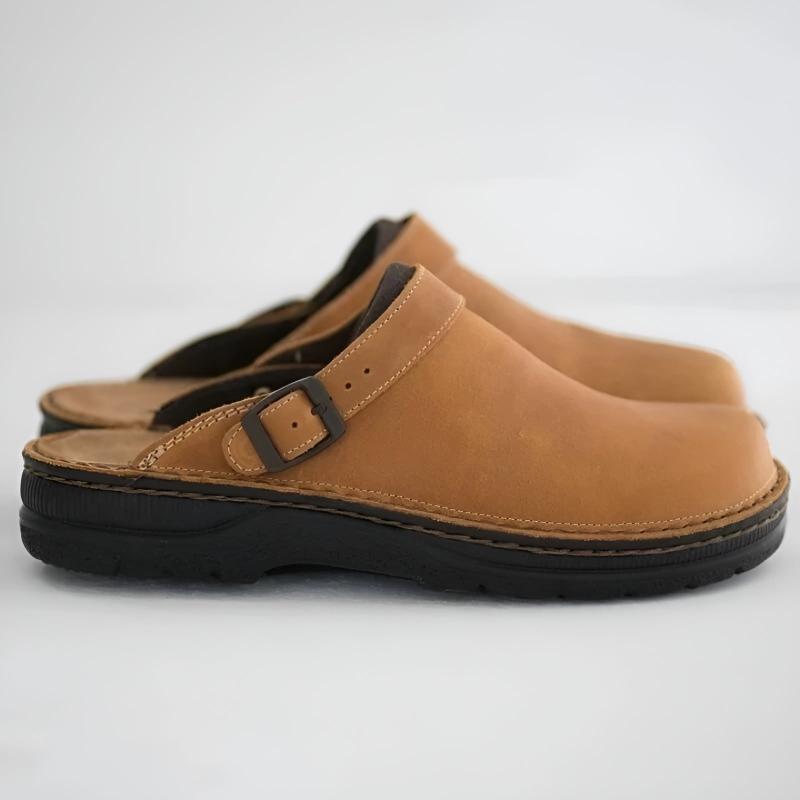 Women's Summer Leather Sandals with Cushioned Footbed and Arch Support