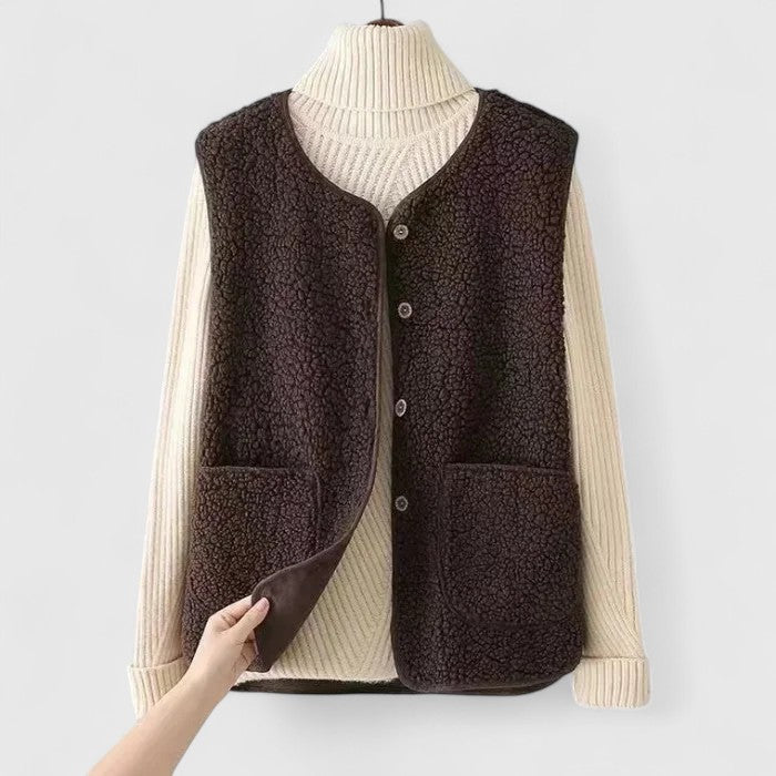 Women's Crew Neck Knit Vest for Layering