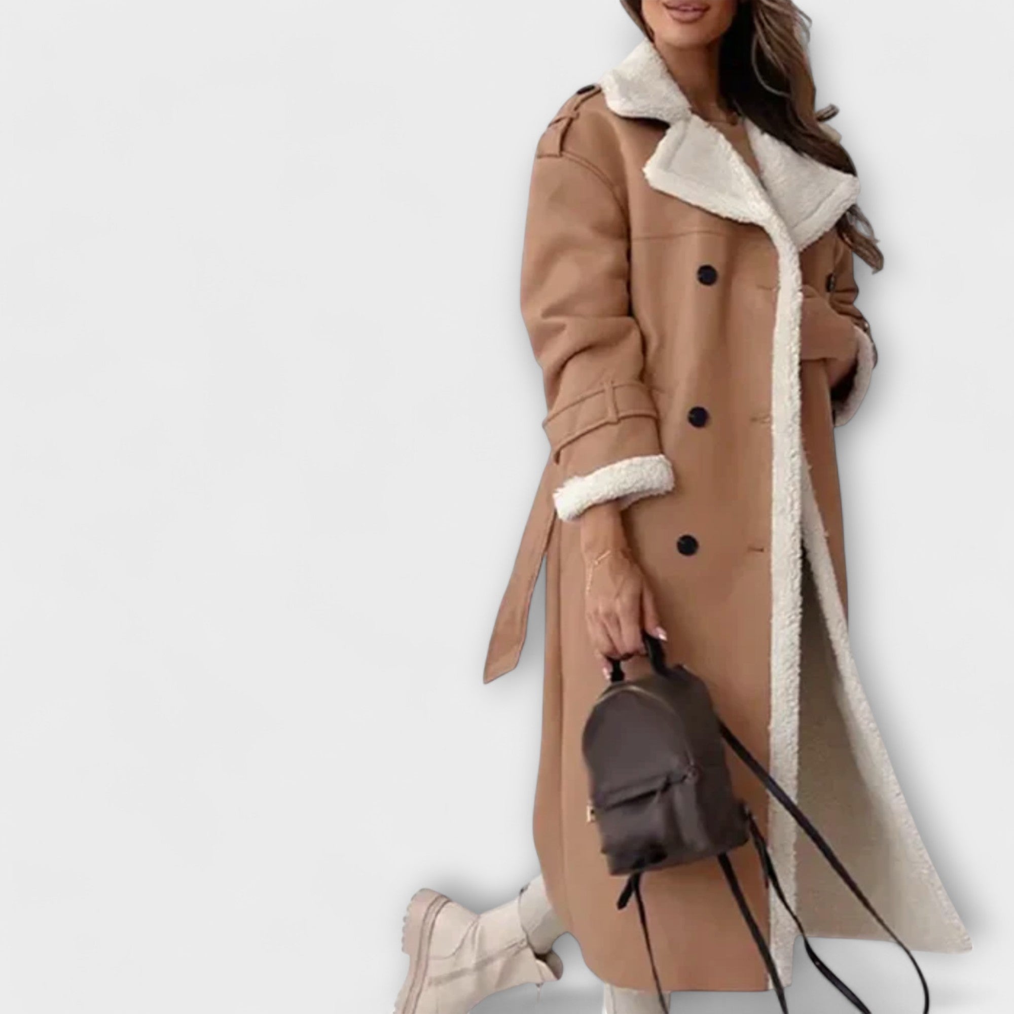 Luna™ | Elegant Long Jacket with Soft Fleece Lining for Stylish Warmth and Comfort