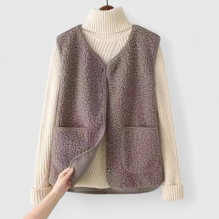 Women's Crew Neck Knit Vest for Layering