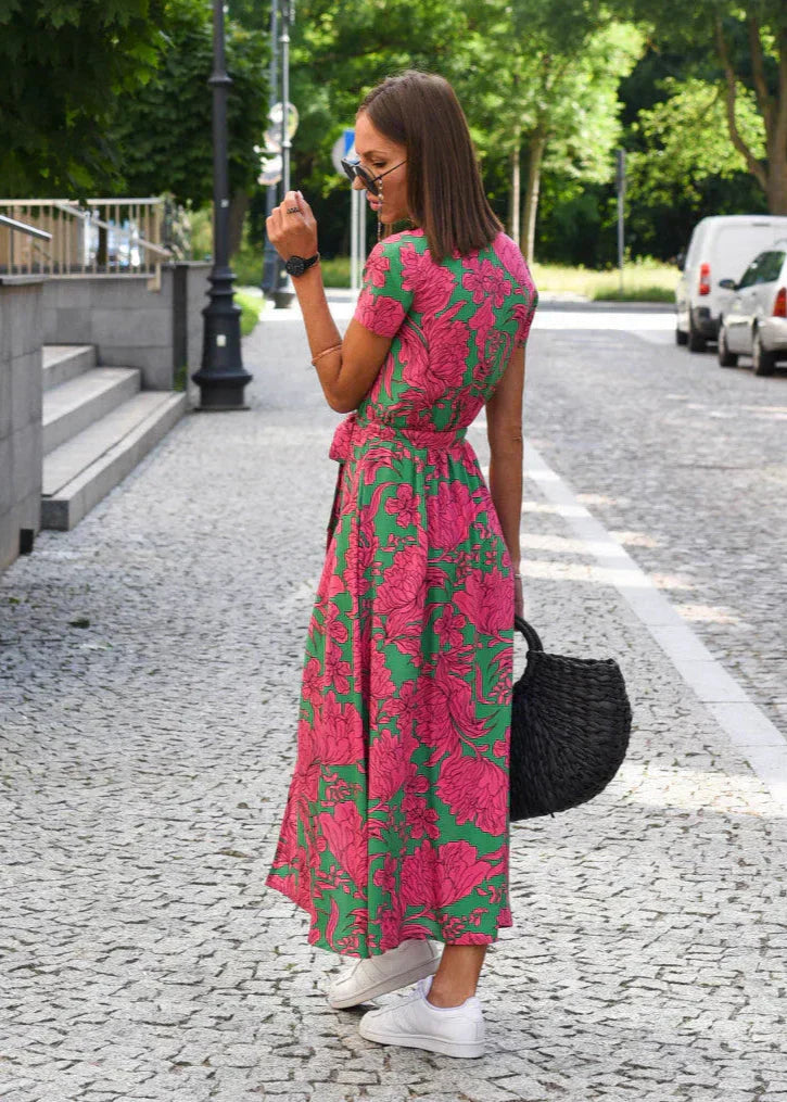 Liora™ | Airy Summer Dress with V-Neck and Flattering Fit
