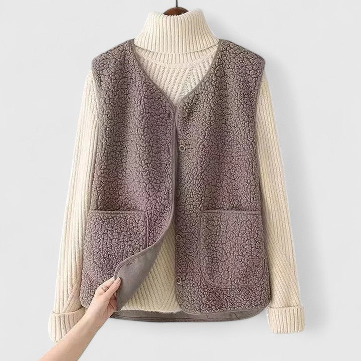 Women's Crew Neck Knit Vest for Layering