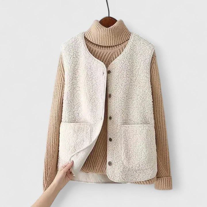 Women's Crew Neck Knit Vest for Layering