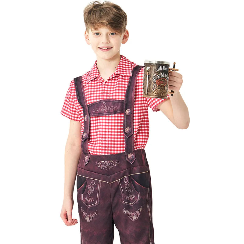 Festive Children's Costumes for Oktoberfest with Charming Dirndls and Lederhosen, Sizes 92–128