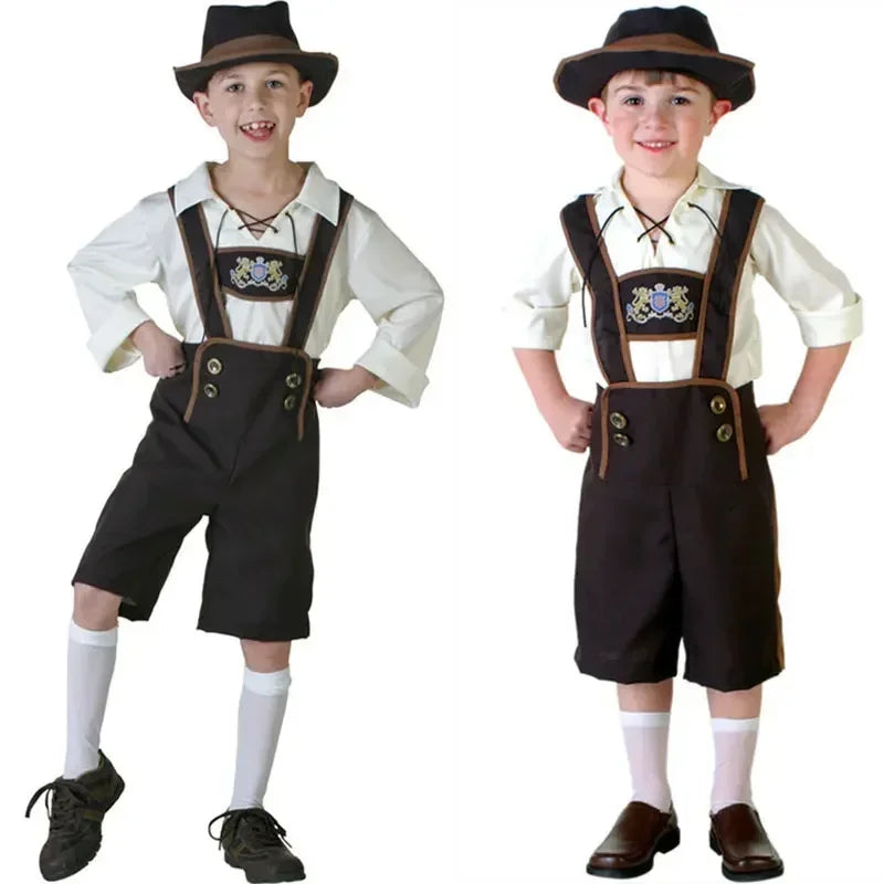 Festive Oktoberfest Bubble Costume with Authentic Lederhosen, Shirt, and Hat – For an Unforgettable Appearance