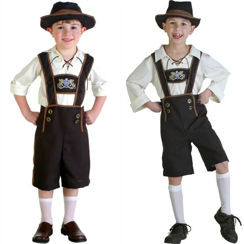 Festive Oktoberfest Bubble Costume with Authentic Lederhosen, Shirt, and Hat – For an Unforgettable Appearance