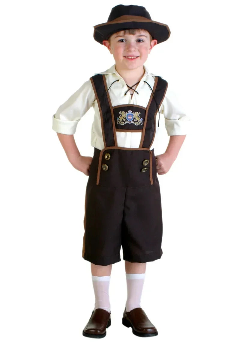 Festive Oktoberfest Bubble Costume with Authentic Lederhosen, Shirt, and Hat – For an Unforgettable Appearance