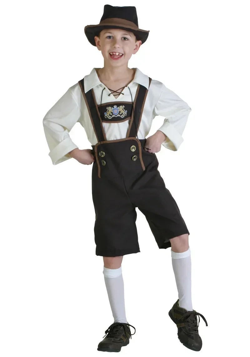 Festive Oktoberfest Bubble Costume with Authentic Lederhosen, Shirt, and Hat – For an Unforgettable Appearance