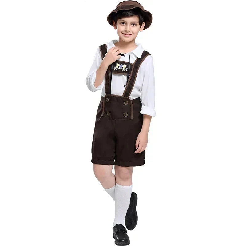 Festive Oktoberfest Bubble Costume with Authentic Lederhosen, Shirt, and Hat – For an Unforgettable Appearance