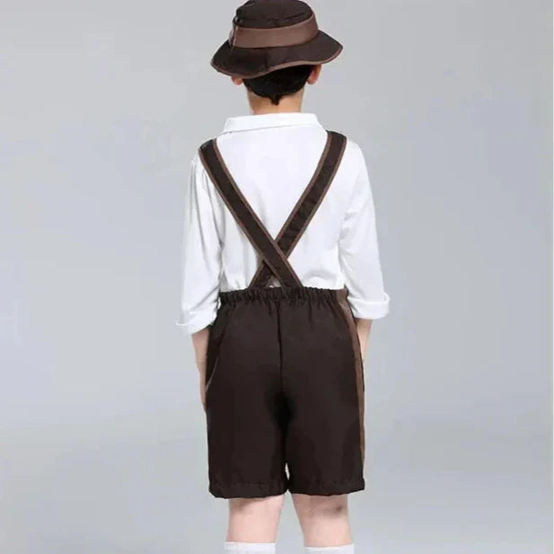 Festive Oktoberfest Bubble Costume with Authentic Lederhosen, Shirt, and Hat – For an Unforgettable Appearance