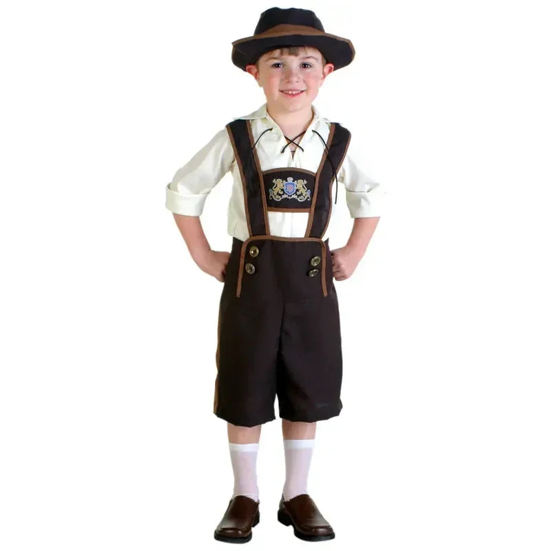 Festive Oktoberfest Bubble Costume with Authentic Lederhosen, Shirt, and Hat – For an Unforgettable Appearance