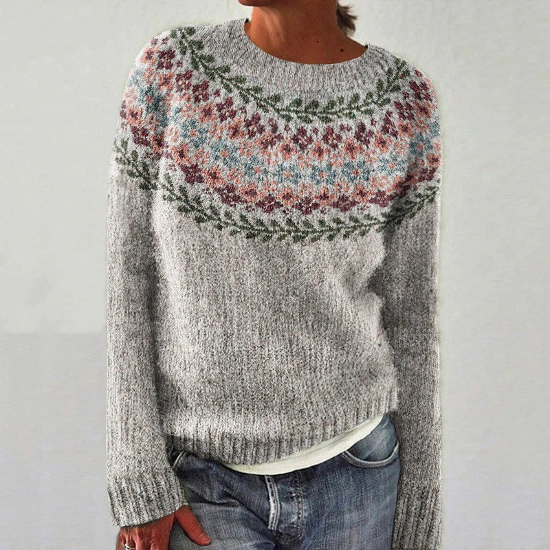 Silvana™ - Charming Retro-Crewneck Sweater in Vintage Style for a Cheerful Look