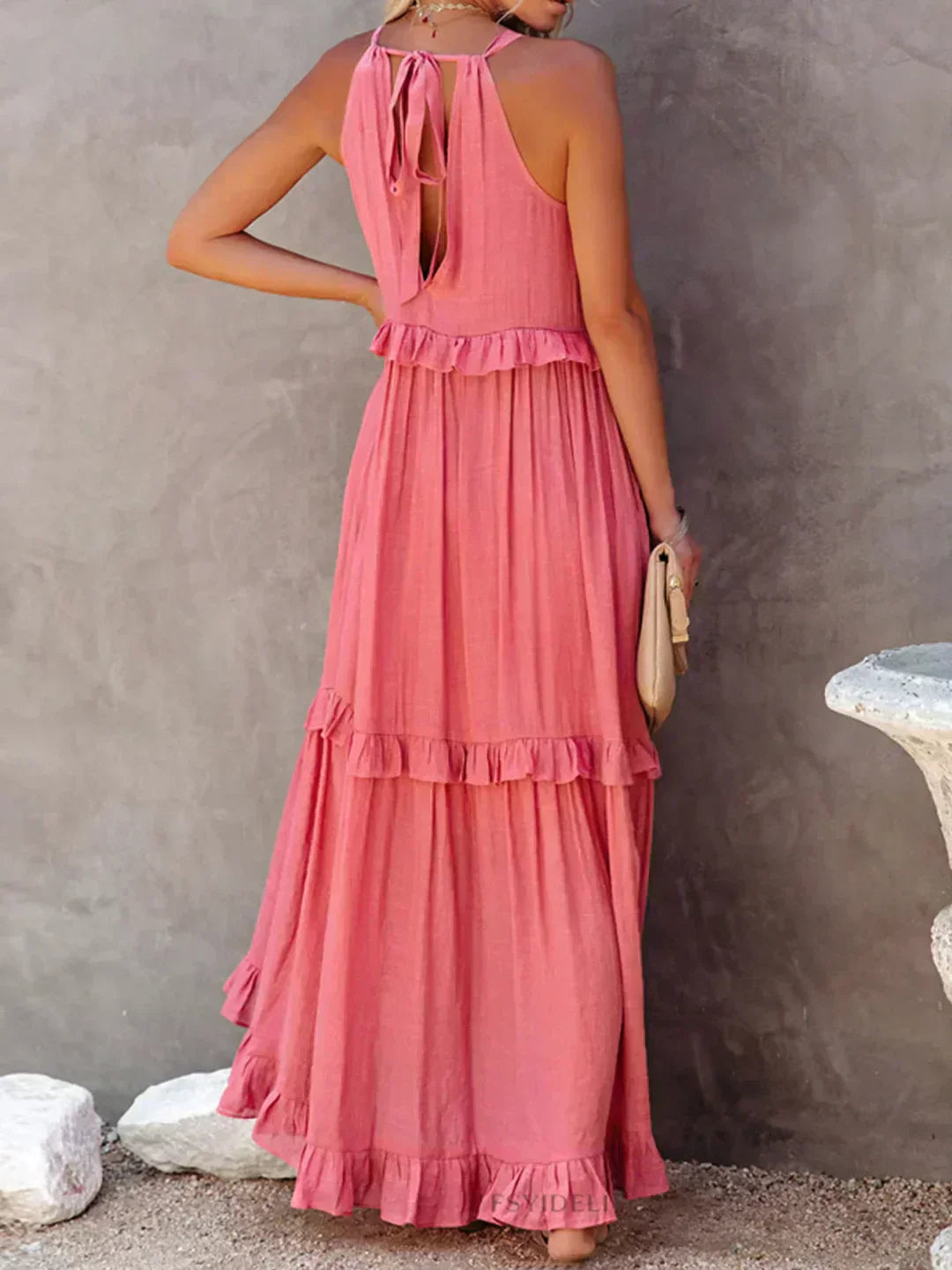 ANETA | Stylish and elegant sleeveless dress with beautiful ruffles