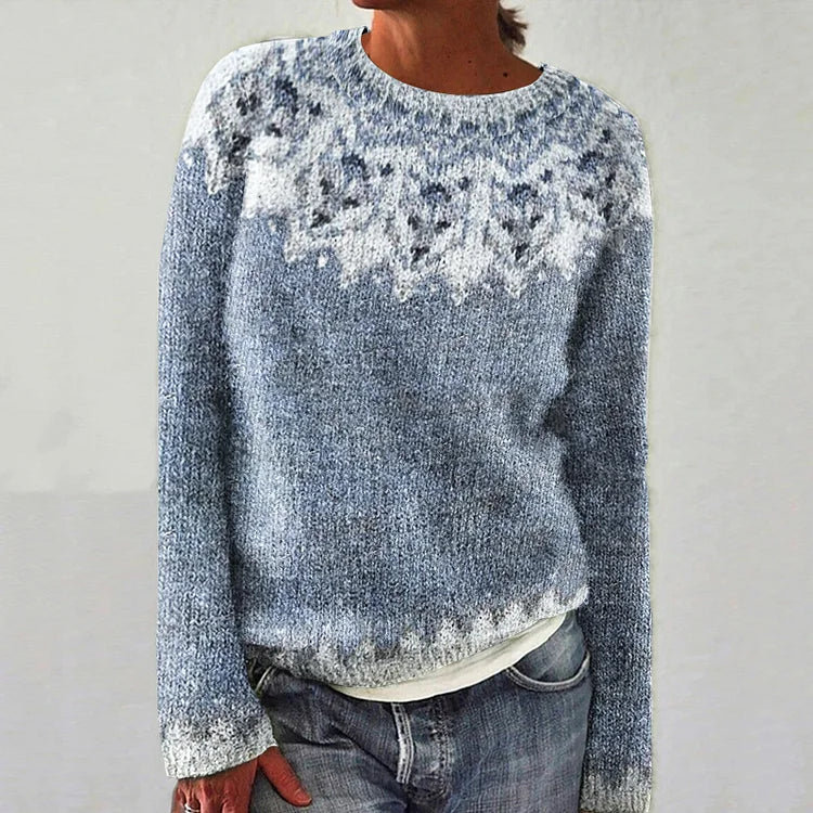 Women Winter Sweater Retro-Inspired Knit with Structured Fit