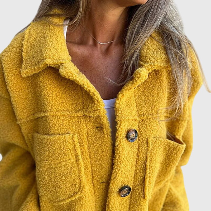 Women's Fall Button Front Jacket with Pockets