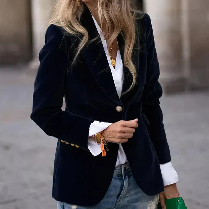 Savannah™ - Elegant Luxury Velvet Blazer for a Sophisticated and Chic Look