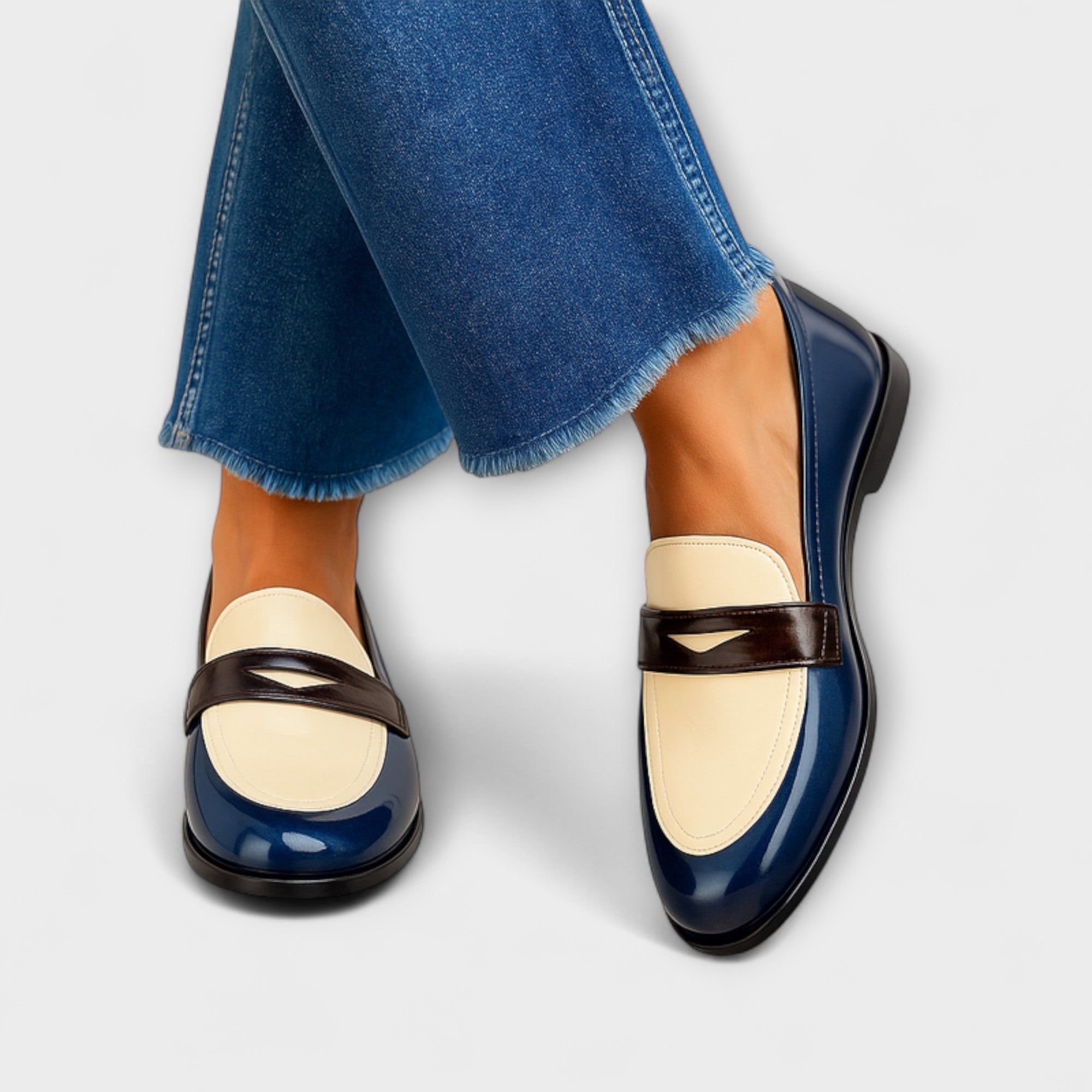 Claudia - Elegant Contrast Loafers for a Chic and Stylish Look