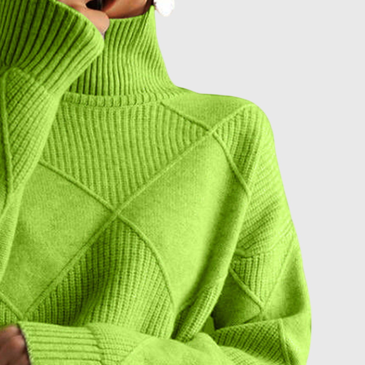 Angela™ - Stylish Scarf and Cozy Turtleneck Sweater for Elegant Appearances