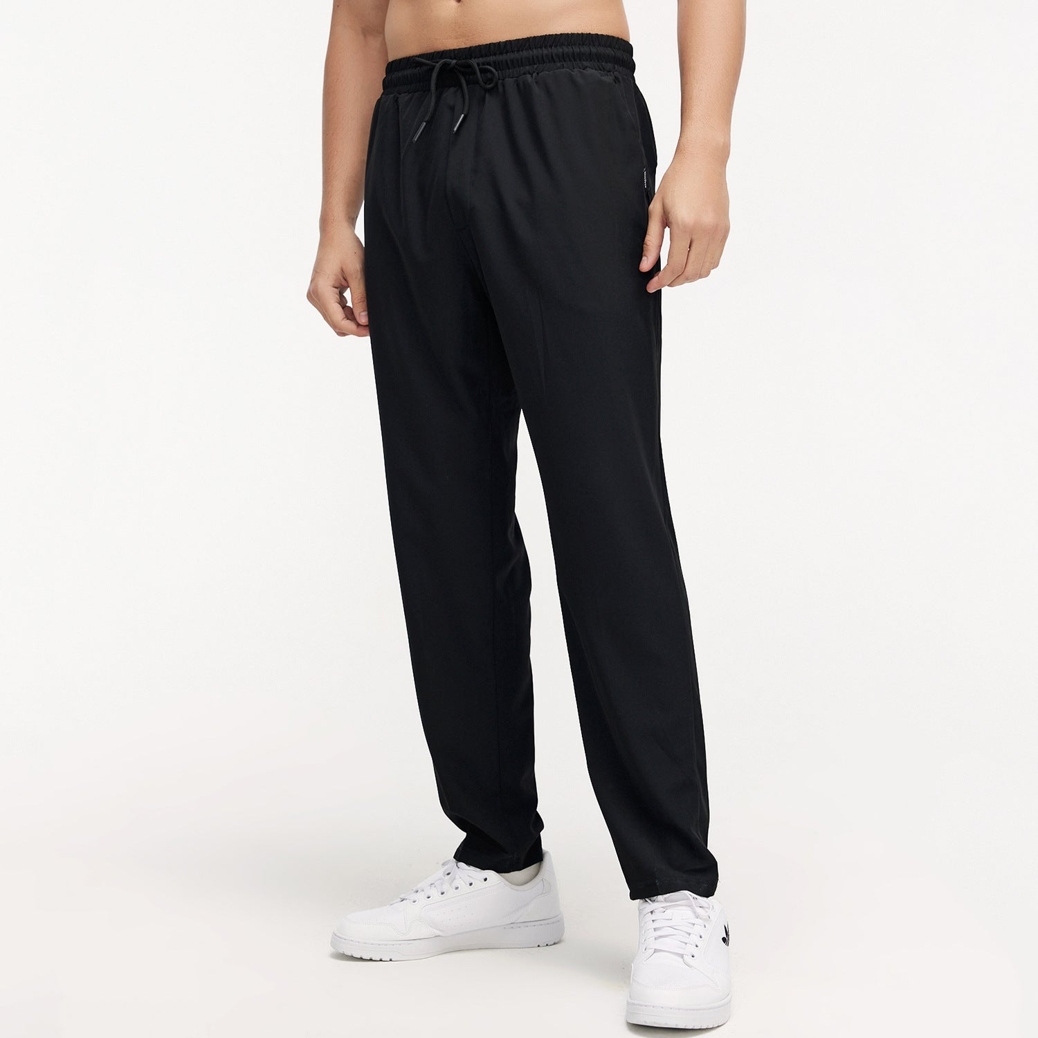 Men Summer Trousers Breathable Straight Leg With Stretch And Mid Waist