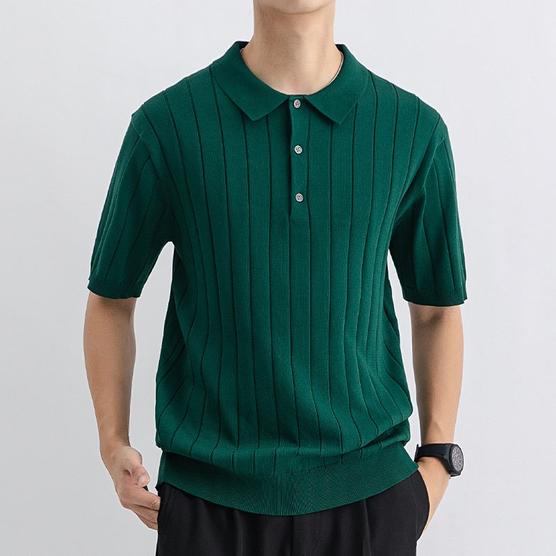 Men Summer Short Sleeve Breathable Relaxed Fit Sweater